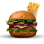 ½ Lb Beef Burger With Chips 